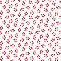The pattern is abstract geometric triangles red in the shape of a flower. Triangular shape of small figures in a circle on a white background. Simple chaos in a seamless texture. Geometric flowers vector