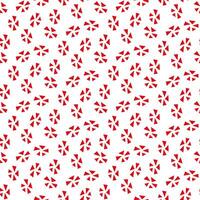 The pattern is abstract geometric triangles red in the shape of a flower. Triangular shape of small figures in a circle on a white background. Simple chaos in a seamless texture. Geometric flowers vector