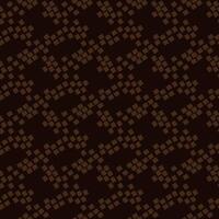 The pattern is an abstract geometric shape imitation of snake skin. The broken shape of the brown spots of the figures on a dark background. Simple chaos in a seamless texture. Animal Texture vector