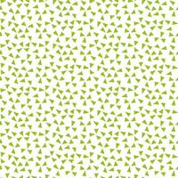 Abstract geometry pattern triangles are green in chaos. The triangular shape of small figures are directed in different directions on a white background. Simple chaos in a seamless texture vector