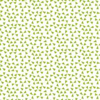 Abstract geometry pattern triangles are green in chaos. The triangular shape of small figures are directed in different directions on a white background. Simple chaos in a seamless texture vector