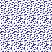 Pattern abstract geometry triangles are blue in chaos. The triangles are small and directed in one direction on a white background. Simple chaos in a seamless texture vector