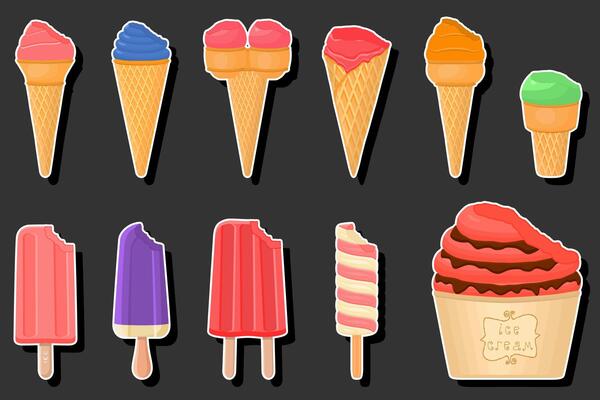 Illustration on theme big kit ice cream