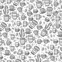 Seamless pattern with coffee. Vector illustration.