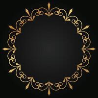 Retro border frame design, vector luxury mandala pattern border decoration background