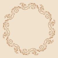 Retro border frame design, vector luxury mandala pattern border decoration background