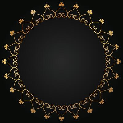 Retro border frame design, vector luxury mandala pattern border decoration background