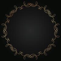Retro border frame design, vector luxury mandala pattern border decoration background