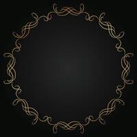 Retro border frame design, vector luxury mandala pattern border decoration background