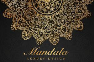 Luxurious mandala pattern background, luxury mandala invitation greeting card design, circular pattern vector design,