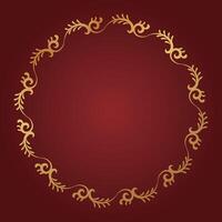 Retro border frame design, vector luxury mandala pattern border decoration background