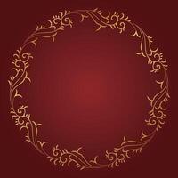 Retro border frame design, vector luxury mandala pattern border decoration background