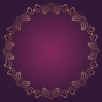 Retro border frame design, vector luxury mandala pattern border decoration background