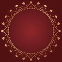 Retro border frame design, vector luxury mandala pattern border decoration background