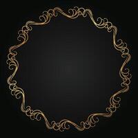 Retro border frame design, vector luxury mandala pattern border decoration background