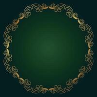Retro border frame design, vector luxury mandala pattern border decoration background
