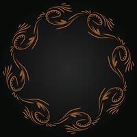 Retro border frame design, vector luxury mandala pattern border decoration background