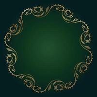 Retro border frame design, vector luxury mandala pattern border decoration background
