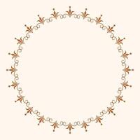 Retro border frame design, vector luxury mandala pattern border decoration background