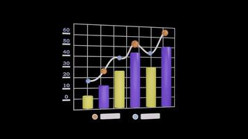 gráfico analytics 3d ilustração para o negócio video