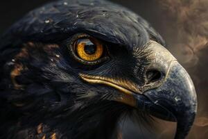 AI generated Eagle portrait captures bird, raptor, wildlife, beak, feathers, predator, eyes, nature, close-up photo