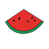 watermelon summer fruit vector illustration