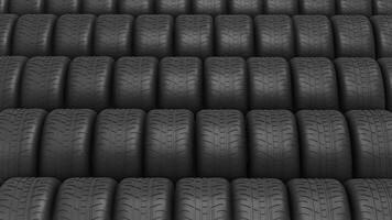 The ranks of automobile tires video