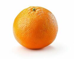 ai generado Fresco naranja Fruta aislado en blanco antecedentes. de cerca disparo. foto