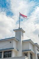 Mojopahit Hotel or Yamato Hotel is a historical place where the Dutch flag was torn to become the Indonesian red and white flag, Indonesia, 2 March 2024. photo