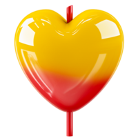AI generated Winter super sweet candy heart apple lemon png