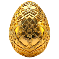 AI generated Colorful easter golden egg with ornate png