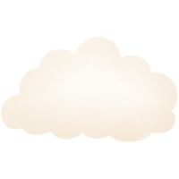 suave nube acuarela clipart, guardería Arte ilustración, habla burbuja. png