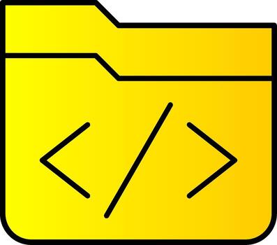 Coding Line Filled Gradient  Icon vector