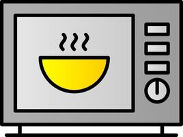Microwave Line Filled Gradient  Icon vector