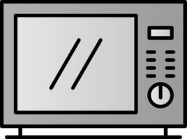 Microwave Line Filled Gradient  Icon vector