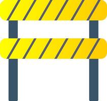 Road Block Flat Gradient  Icon vector