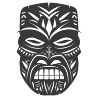 ai genererad silhuett hawaiian mask svart Färg endast png