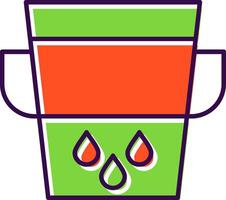 Water Bucket Filled  Icon vector