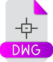 dwg plano degradado icono vector