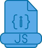 Js Format Filled Blue  Icon vector