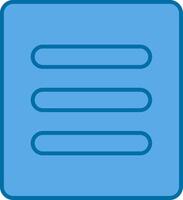 Menu Filled Blue  Icon vector
