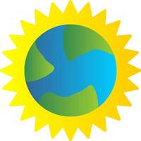 Sun Flat Gradient  Icon vector