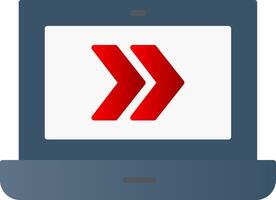 Fast Forward Flat Gradient  Icon vector