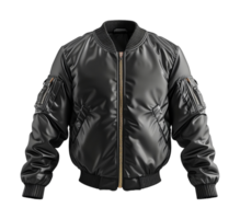 AI generated black jacket template with front view, generative ai png