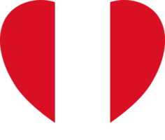 Peru flag heart shape png