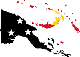 Papua New Guinea map flag png