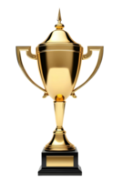AI generated Stylized Trophy. Symbol of Achievement, isolated on transparent background generative ai png