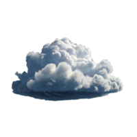 AI generated Realistic partly cloudy weather, fluffy clouds on a transparent background png