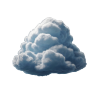 AI generated Realistic partly cloudy weather, fluffy clouds on a transparent background png