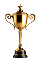 AI generated Stylized Trophy. Symbol of Achievement, isolated on transparent background generative ai png